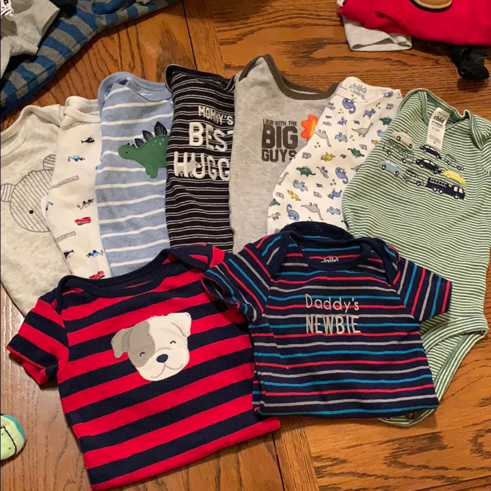 9 child of mine  short sleeve boy onesies